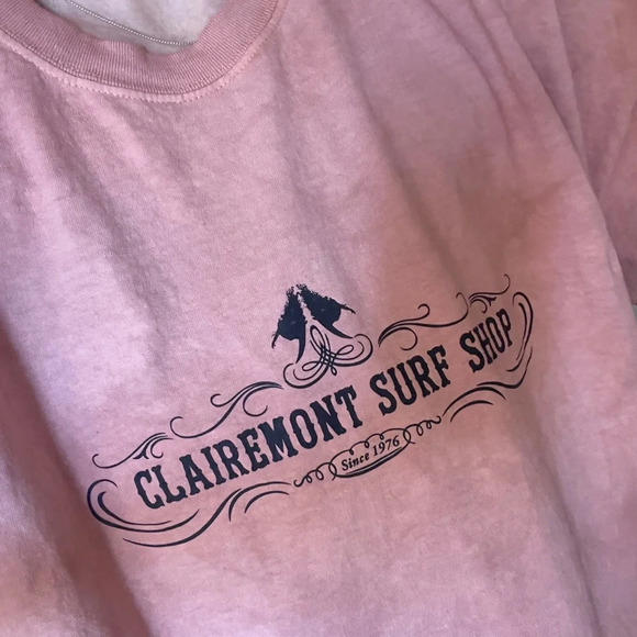 New Hand Dyed Cut Out Back Backless Clairemont Surf Shop T Shirt Oversized - Picture 2 of 2